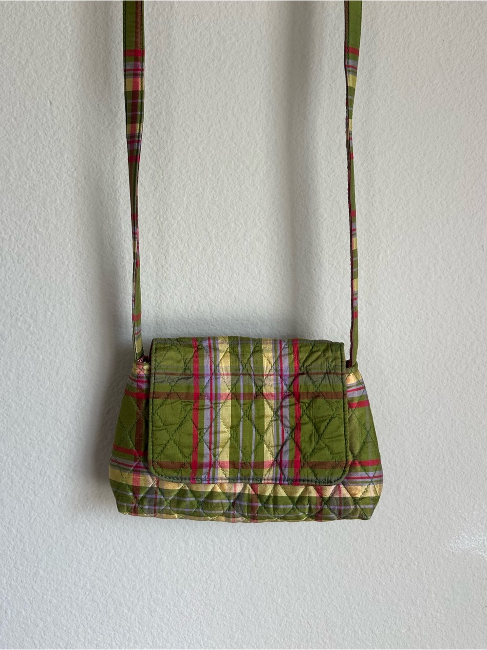 Vintage Vera Bradley Quilted Silk Plaid Purse